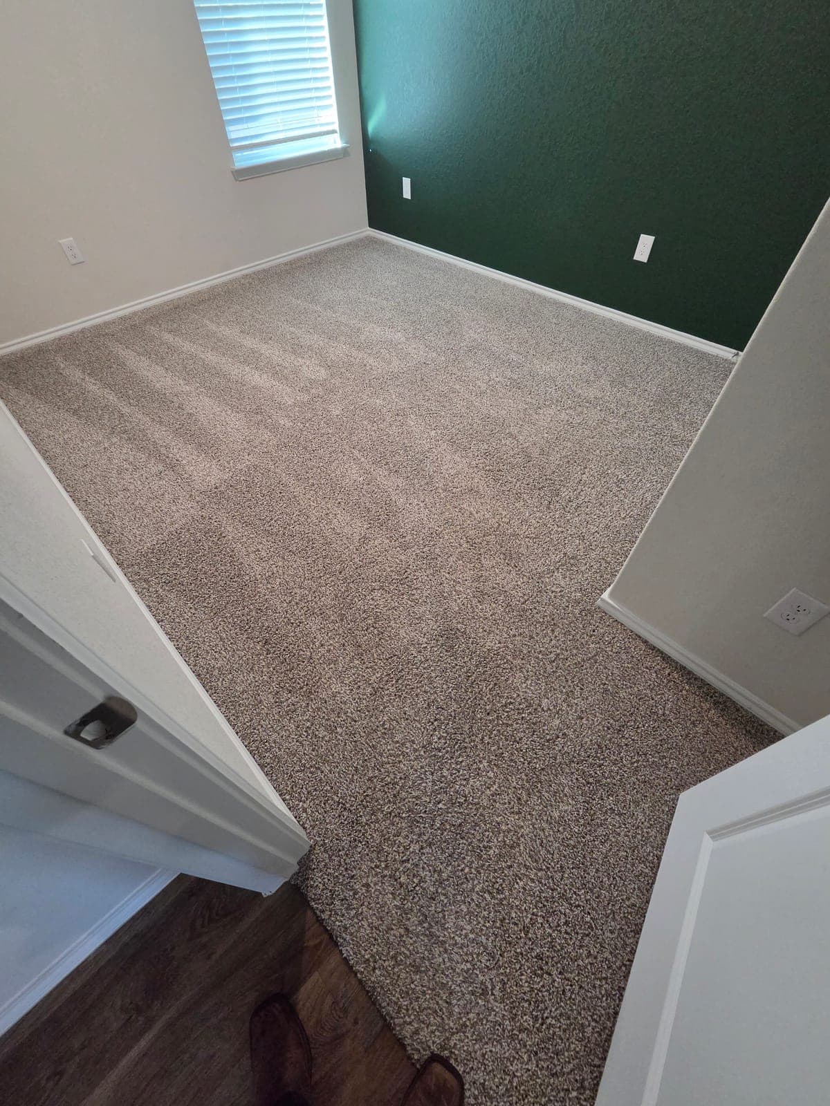 Bedroom carpet after a cleaning